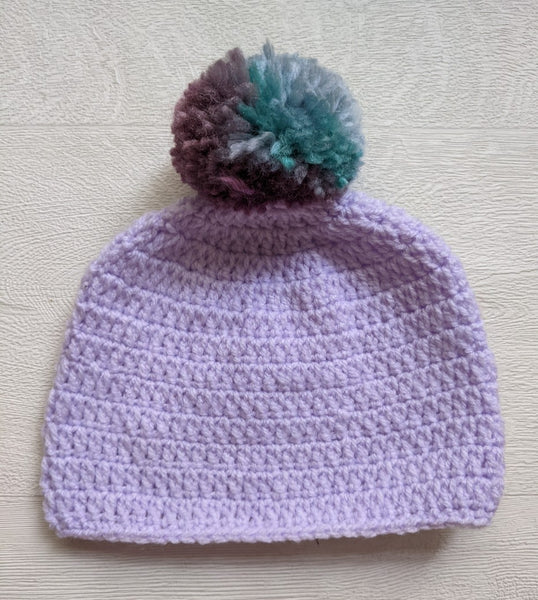Hand Made Crochet Wool Baby Bobble Hat 3-6 Months