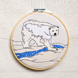 Original Hoop Art - Polar Bear