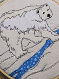 Original Hoop Art - Polar Bear