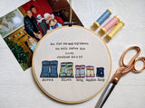 Personalised Family 8 Inch Welly Boot Embroidery Hoop Gift