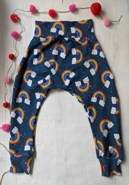 Hand Made Baby Harems - Rainbow Print