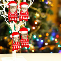 Personalised Faces Christmas Hat and Jumper Decorations