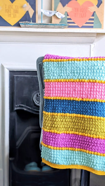 Crochet Baby Blanket - Brights and Bobbles