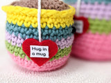 'Hug in a Mug' handmade crochet decoration