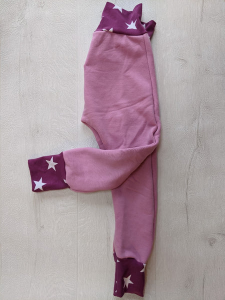 Pink fleece harems with purple star detail age 3