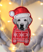 Personalised Photo Christmas Hat and Jumper Decorations